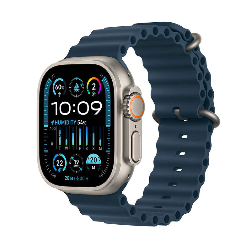 Apple Watch Ultra 2 GPS + Cellular / 49mm / Titanium Blue Ocean Band / MREG3VC/A - New ( 1 Year Warranty )