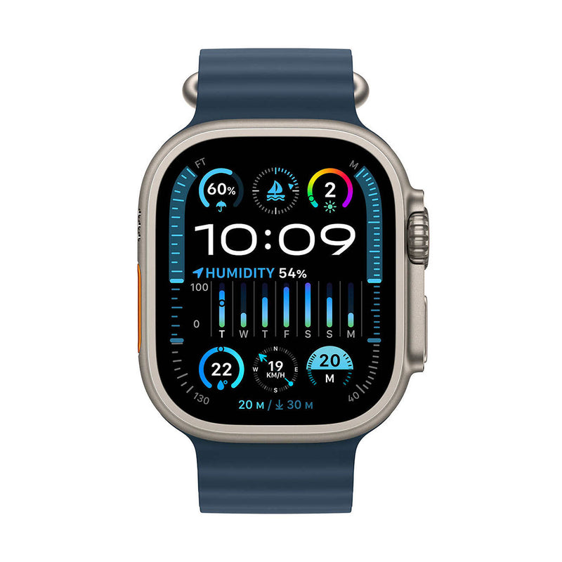 Apple Watch Ultra 2 GPS + Cellular / 49mm / Titanium Blue Ocean Band / MREG3VC/A - New ( 1 Year Warranty )