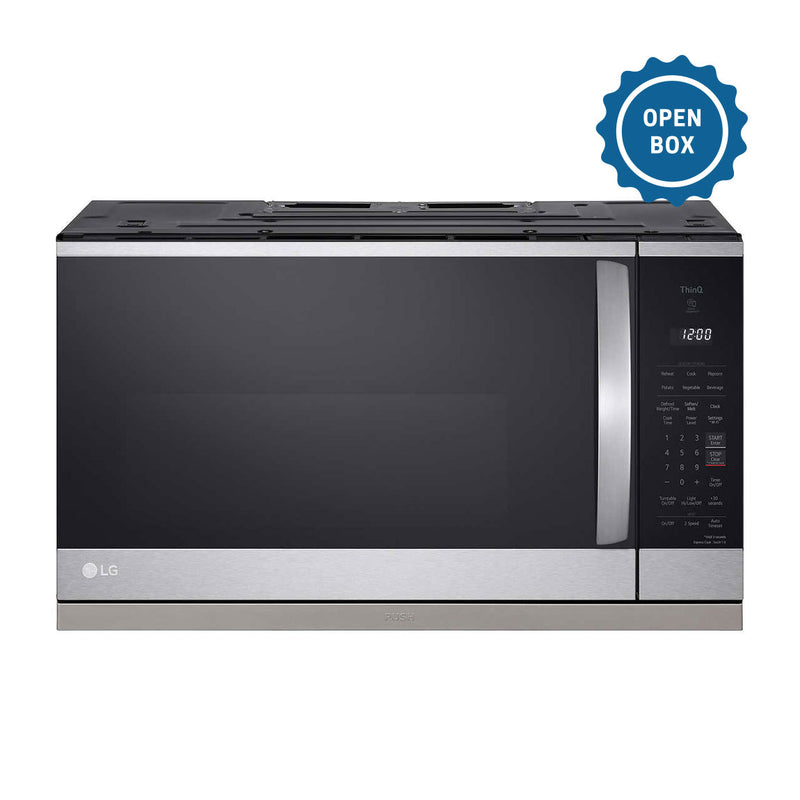 LG 2.1 cu. ft. Smudge Resistant Stainless Steel Over-the-Range Microwave with EasyClean and ExtendaVent / MVEL2125F - Open Box ( 90 Day Warranty )