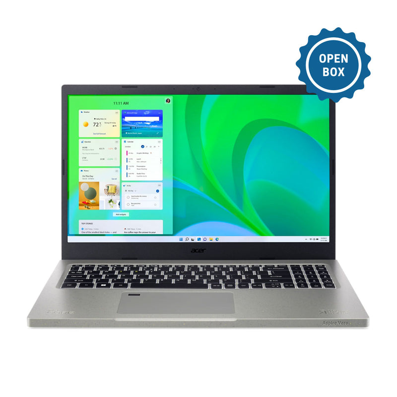 Acer Aspire Vero AV15-51-73DM / Intel Core i7-1195G7 / 16GB RAM / 1TB SSD / 15.6" FHD IPS SlimBezel PCR / Intel Iris Xe Graphics / Win 11 - Open Box ( 1 Year Warranty )