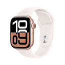Apple Watch Series 10 GPS / 42mm / Rose Gold / Pink Small-Medium Sport Band - Refurbished (30 Day Warranty)