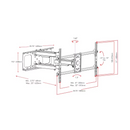 CorLiving Full Motion Flat Panel Wall Mount for TVs up to 90" MPM-802-A -  New