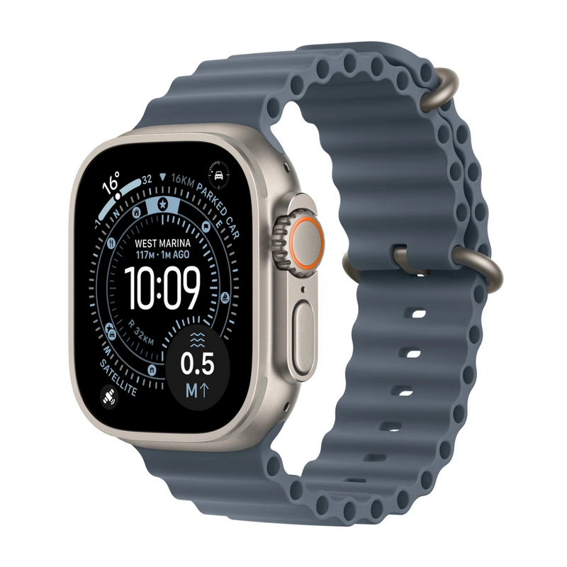 Apple Watch Ultra 3 GPS + Cellular / 49mm / Natural Titanium / Ocean Band / MEWH4CL/A (2025) - Open Box (1 Year Warranty)