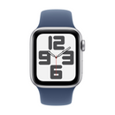 Apple Watch SE (2nd Gen) 44mm / Silver / Denim Sport Band (M/L) - Refurbished (90 Days Warranty)