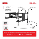 CorLiving Adjustable Full-Motion H-frame Wall Mount for 32" - 70" TVs - New