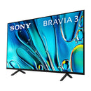 NO BOX - Sony Bravia 3 K-50S30 / 4K HDR / 60Hz / Smart TV - Open Box (1 Year Warranty)