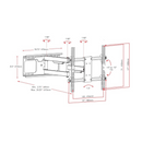 CorLiving Adjustable Full-Motion H-frame Wall Mount for 32" - 70" TVs - New