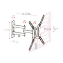 Corliving Full Motion Wall Mount for 23"- 55-inch TVs with Extension Arm up to 16" - New