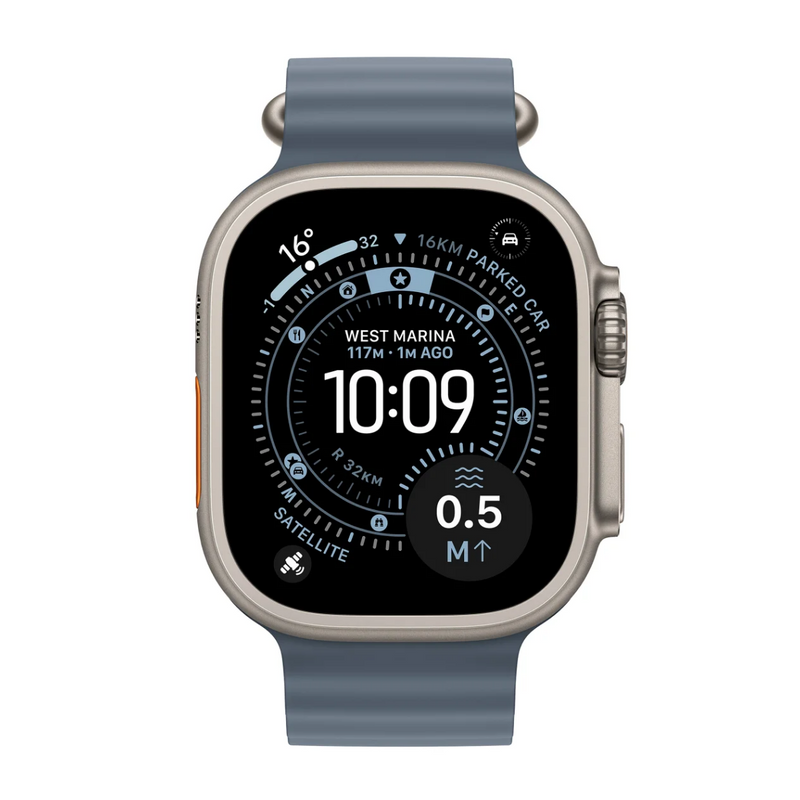 Apple Watch Ultra 3 GPS + Cellular / 49mm / Natural Titanium / Ocean Band / MEWH4CL/A (2025) - Open Box (1 Year Warranty)