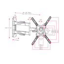 Corliving Full Motion Wall Mount for 23"- 55-inch TVs with Extension Arm up to 24" - New