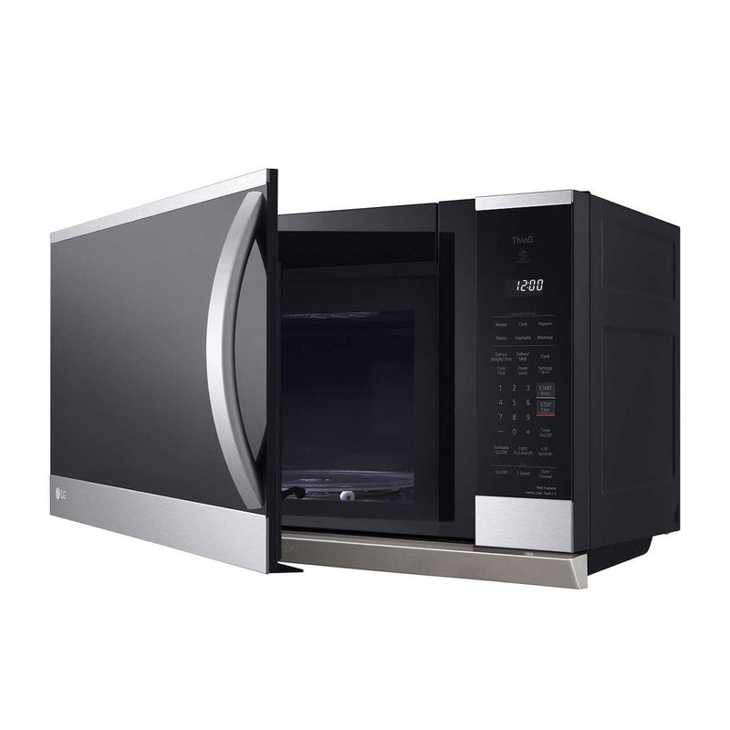 LG 2.1 cu. ft. Smudge Resistant Stainless Steel Over-the-Range Microwave with EasyClean and ExtendaVent / MVEL2125F - Open Box ( 90 Day Warranty )