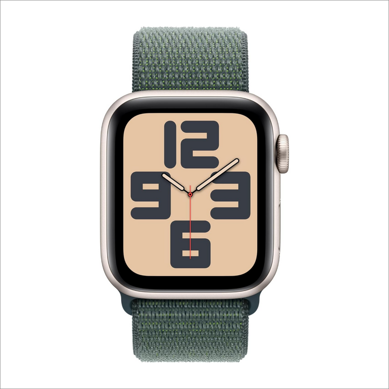 Apple Watch SE (2nd Gen) 40mm / StarLight / Lake Green Sport Loop - Refurbished (90 Days Warranty)
