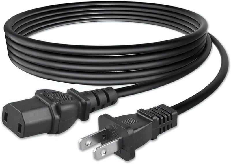 AC Power Cord Cable 6 Feet (1.8m) / Black - Open Box (90 Day Warranty)