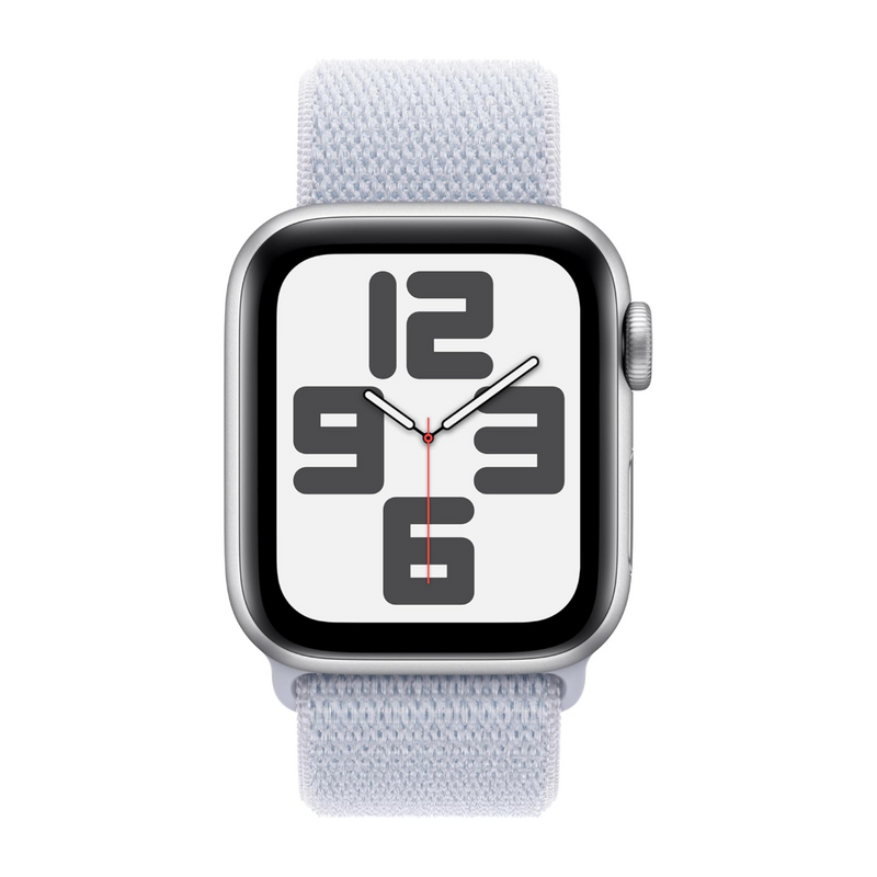 Apple Watch SE (2nd Gen) 44mm / Silver / Blue Cloud Sport Loop - Refurbished (90 Days Warranty)