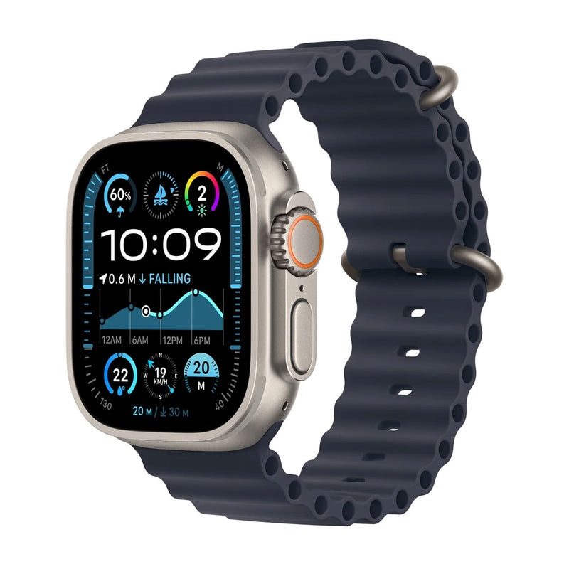 Apple Watch Ultra 2 GPS + Cellular / 49mm / Natural Titanium / Navy Ocean Band / MX4D3VC/A (2024) - New (1 Year Warranty)