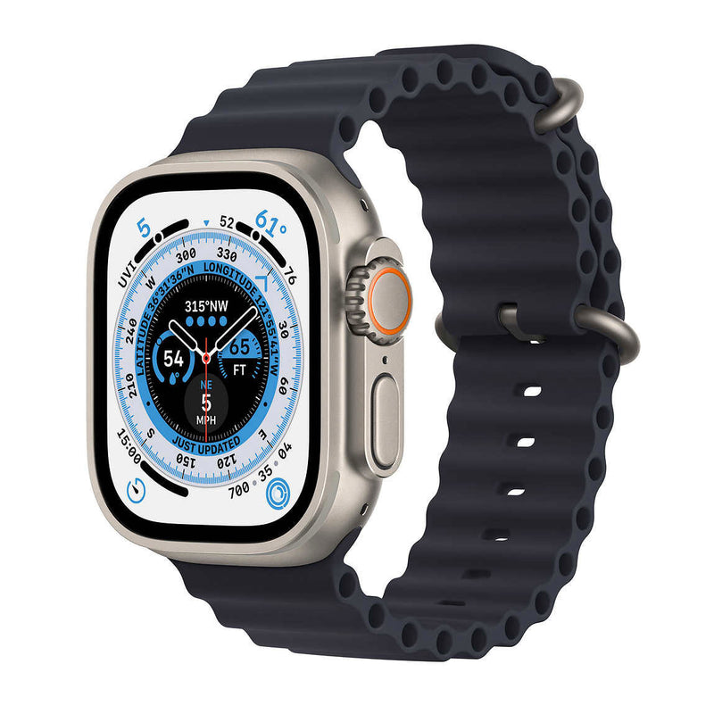 Apple Watch Ultra Titanium Case 49mm with Ocean Band / Midnight / GPS + Cellular - Open Box (1 Year Warranty)