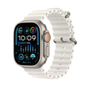 Apple Watch Ultra 2 GPS + Cellular / 49mm / Titanium White Ocean Band / MREJ3VC/A - Open Box (1 Year Warranty)