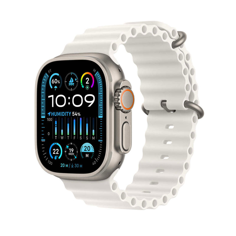 Apple Watch Ultra 2 GPS + Cellular / 49mm / Titanium White Ocean Band / MREJ3VC/A - New ( 1-Year Warranty )