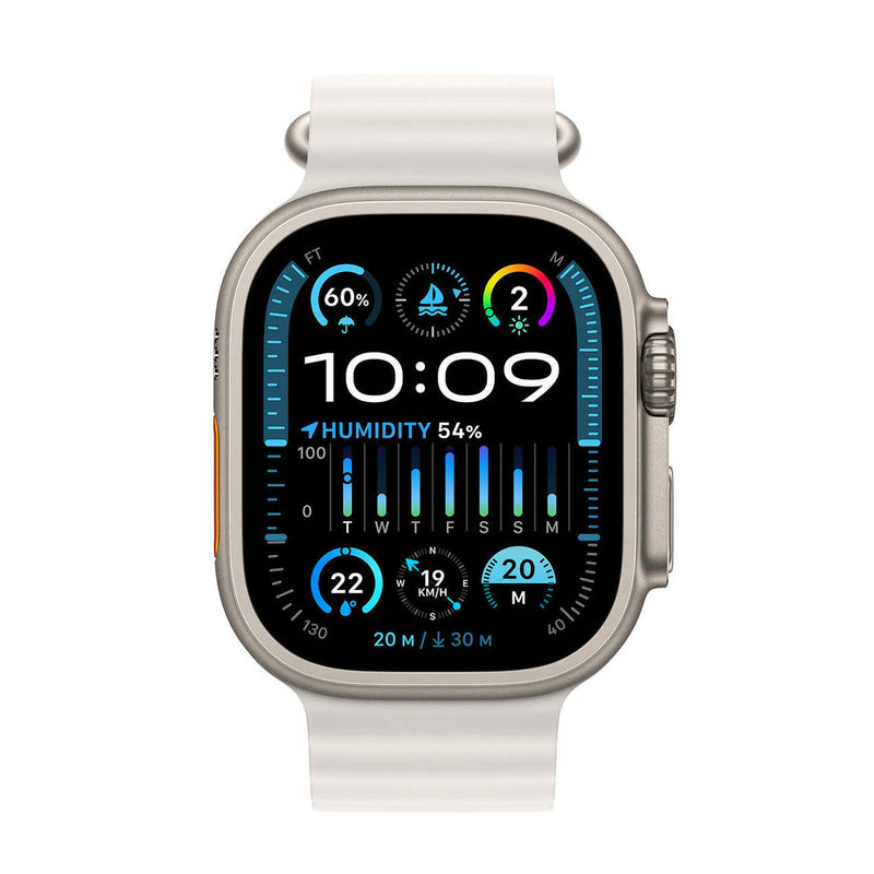 Apple Watch Ultra 2 GPS + Cellular / 49mm / Titanium White Ocean Band / MREJ3VC/A - Open Box (1 Year Warranty)