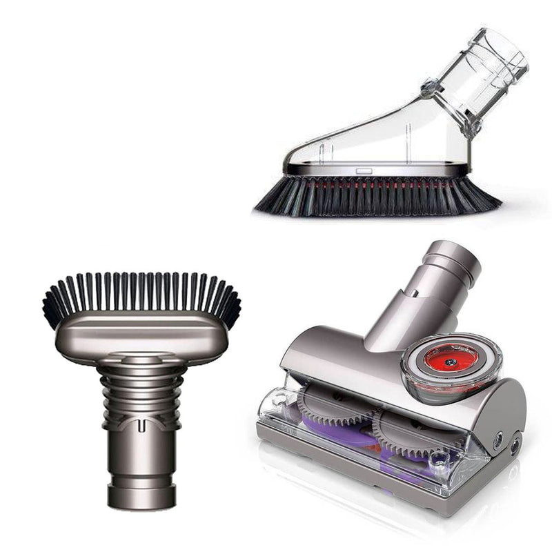 Dyson V6 / UP19 / DC33 / DC66 Accessories Bundle (Tangle Free Turbine Head / Mini Soft Dusting Brush / Stiff Bristle Brush)