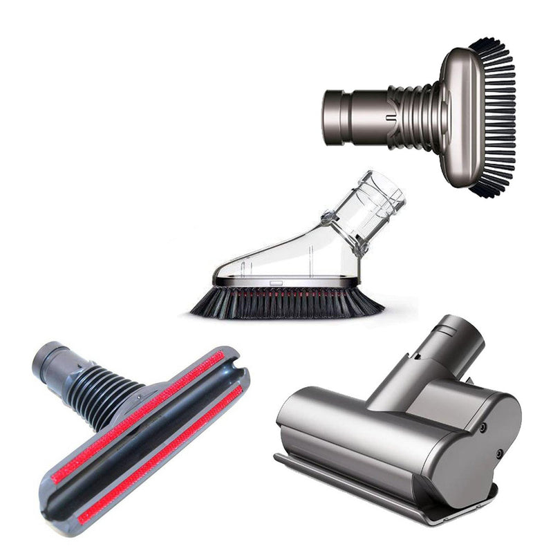 Dyson V6 / UP19 / DC33 / DC66 Accessories Bundle (Mini Motorize Head / Mini Soft Dusting Brush / Stiff Bristle Brush / Mattress Brush)