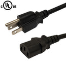 Right Angle AC Power Cord Cable 7.75 Feet (2.3m) / Black - Open Box (90 Day Warranty)