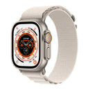 Apple Watch Ultra Titanium Case 49mm / Starlight Alpine Loop Band / GPS + Cellular - Refurbished ( 90 Day Warranty )