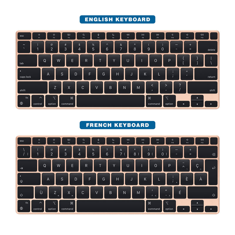 Apple MacBook Air 13.3" (Intel i5 / 512GB SSD / 8GB RAM / Gold) French Keyboard) - Refurbished (90 Day Warranty)