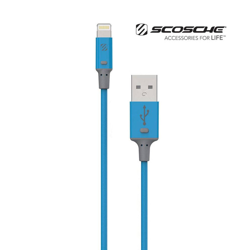 Scosche StrikeLine II 3ft Lightning Charger & Sync Cable for Apple iPhone/iPad - Blue