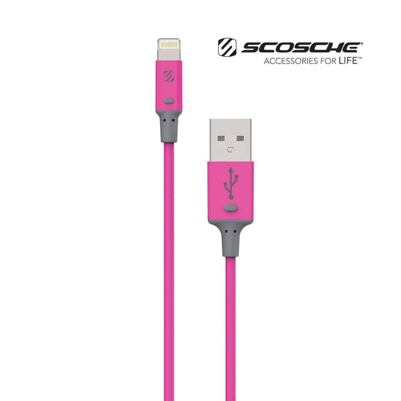Scosche StrikeLine II 3ft Lightning Charger & Sync Cable for Apple iPhone/iPad - Pink